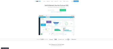 Agile CRM with sales, marketing, and service tools bundled in one platform