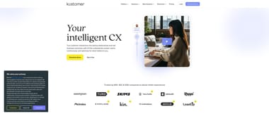 Kustomer service CRM with omnichannel customer timeline and AI-powered conversation routing
