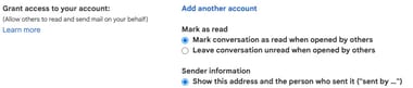 Grant access to your account screenshot
