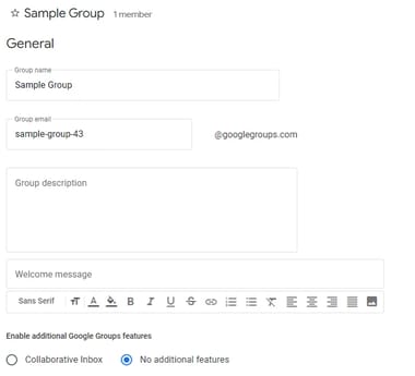 Group settings