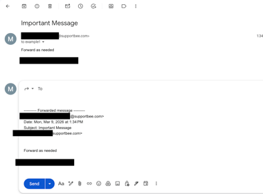 Forwarding a Google Group email from your email client
