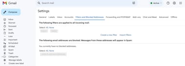 Create an email filter