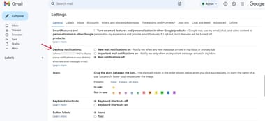 Enable desktop notifications