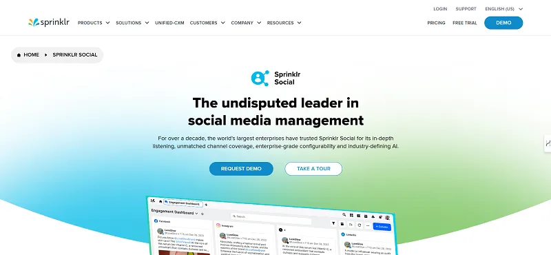 Sprinklr Social screenshot