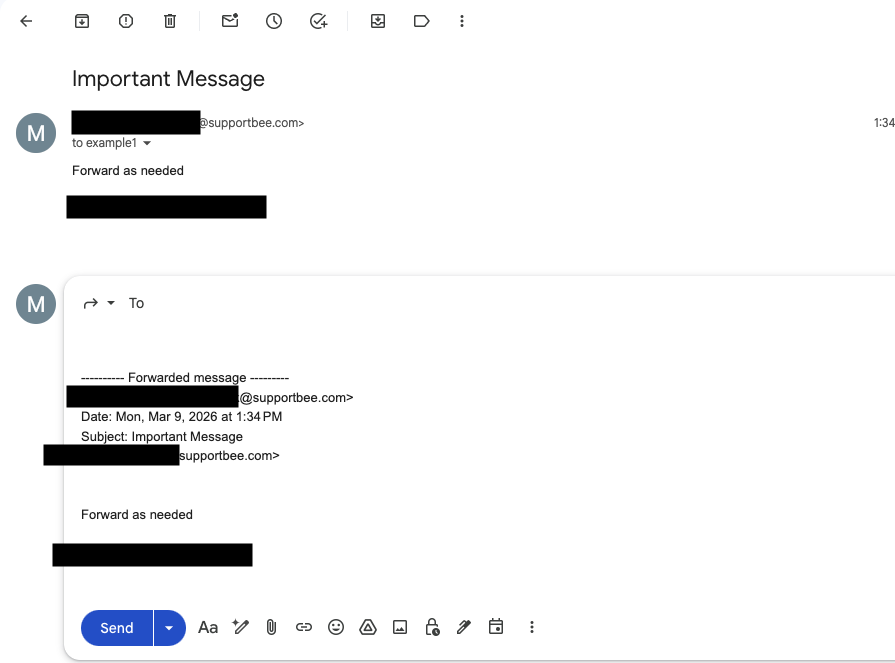 Forwarding a Google Group email from your email client