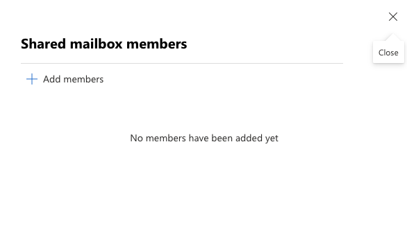 Assigning members to the shared mailbox
